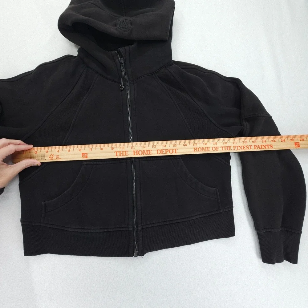 Lululemon Sweatshirt Womens XS/S Black Scuba Oversized Full Zip Hoodie Yoga Gym